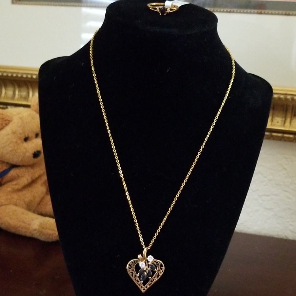 Heart necklace. Matching ring.